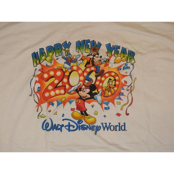 NWT Vintage 1999- 2000 Disney New Year's Eve & Happy New Year T-Shirt XL #1 - Picture 2 of 7